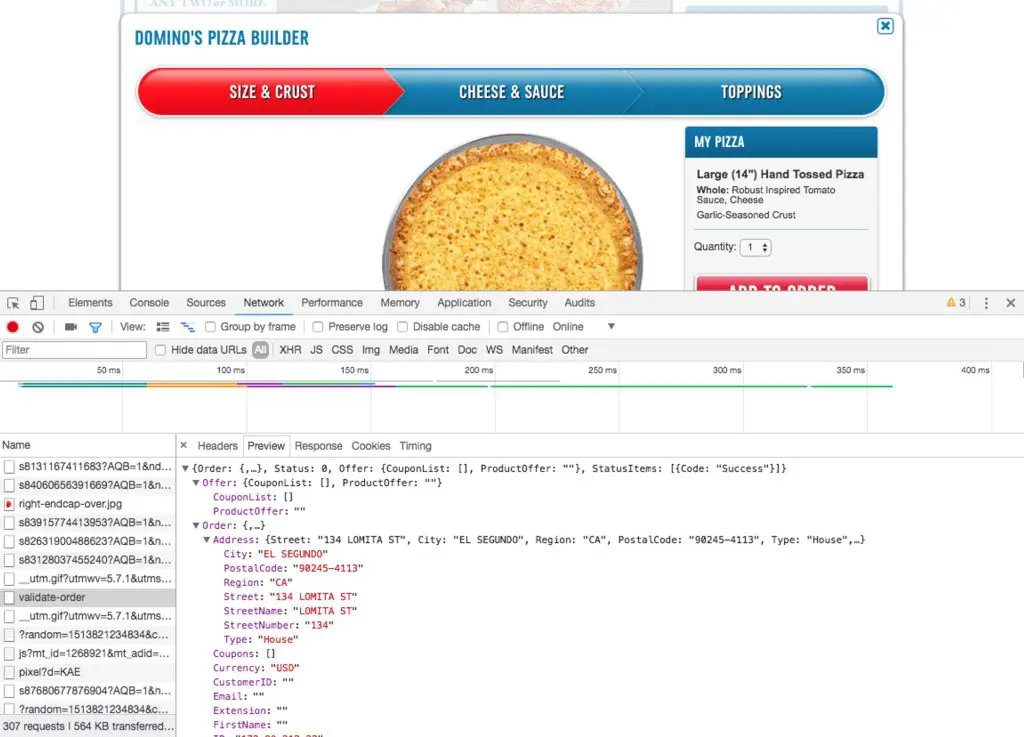 Viewing the Javascript console